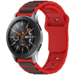 Pulseira de Relógio em Silicone em Forma de I Bicolor, Para Samsung Galaxy Watch 20mm, Para Samsung Galaxy Watch 22mm