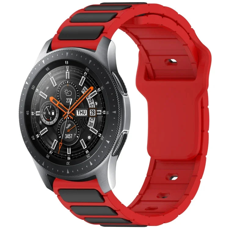 Pulseira de Relógio em Silicone em Forma de I Bicolor, Para Samsung Galaxy Watch 20mm, Para Samsung Galaxy Watch 22mm