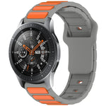 Pulseira de Relógio em Silicone em Forma de I Bicolor, Para Samsung Galaxy Watch 20mm, Para Samsung Galaxy Watch 22mm