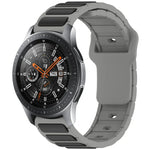 Pulseira de Relógio em Silicone em Forma de I Bicolor, Para Samsung Galaxy Watch 20mm, Para Samsung Galaxy Watch 22mm