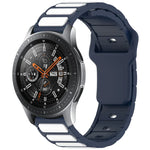 Pulseira de Relógio em Silicone em Forma de I Bicolor, Para Samsung Galaxy Watch 20mm, Para Samsung Galaxy Watch 22mm