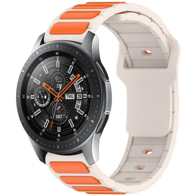 Pulseira de Relógio em Silicone em Forma de I Bicolor, Para Samsung Galaxy Watch 20mm, Para Samsung Galaxy Watch 22mm