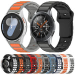 Pulseira de Relógio em Silicone em Forma de I Bicolor, Para Samsung Galaxy Watch 20mm, Para Samsung Galaxy Watch 22mm
