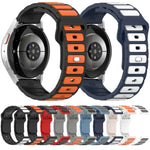 Pulseira de Relógio em Silicone em Forma de I Bicolor, Para Samsung Galaxy Watch 20mm, Para Samsung Galaxy Watch 22mm