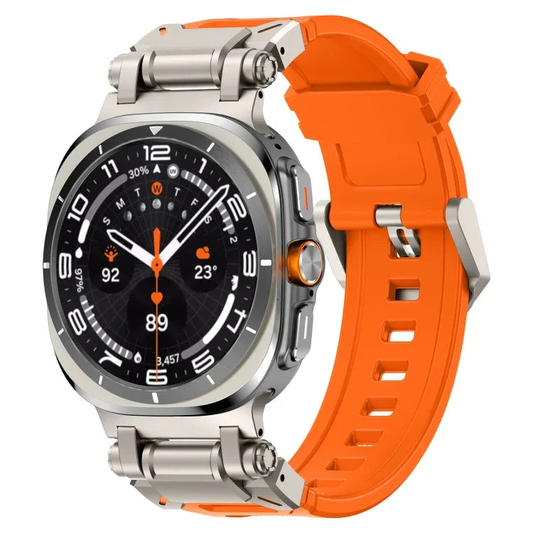 Pulseira de Relógio em Silicone com Conector em Titânio de Libertação Rápida, Para Samsung Galaxy Watch Ultra 47mm / Ultra 2025