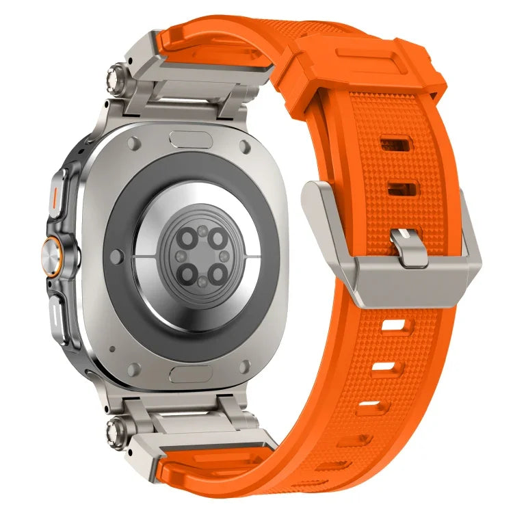 Pulseira de Relógio em Silicone com Conector em Titânio de Libertação Rápida, Para Samsung Galaxy Watch Ultra 47mm / Ultra 2025