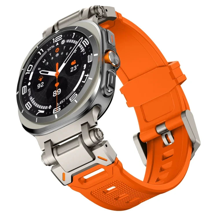Pulseira de Relógio em Silicone com Conector em Titânio de Libertação Rápida, Para Samsung Galaxy Watch Ultra 47mm / Ultra 2025