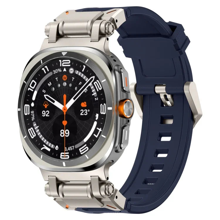Pulseira de Relógio em Silicone com Conector em Titânio de Libertação Rápida, Para Samsung Galaxy Watch Ultra 47mm / Ultra 2025