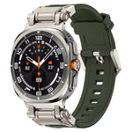 Pulseira de Relógio em Silicone com Conector em Titânio de Libertação Rápida, Para Samsung Galaxy Watch Ultra 47mm / Ultra 2025