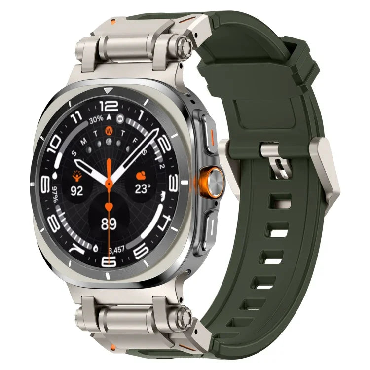 Pulseira de Relógio em Silicone com Conector em Titânio de Libertação Rápida, Para Samsung Galaxy Watch Ultra 47mm / Ultra 2025