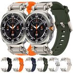 Pulseira de Relógio em Silicone com Conector em Titânio de Libertação Rápida, Para Samsung Galaxy Watch Ultra 47mm / Ultra 2025