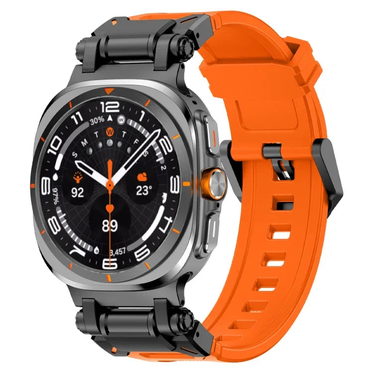 Pulseira de Relógio em Silicone com Conector Preto de Libertação Rápida, Para Samsung Galaxy Watch Ultra 47mm / Ultra 2025