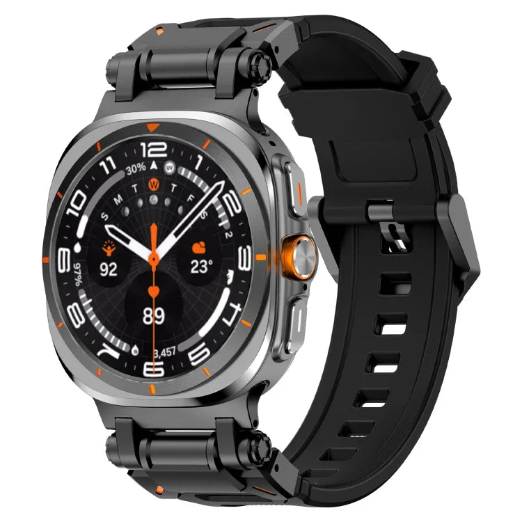 Pulseira de Relógio em Silicone com Conector Preto de Libertação Rápida, Para Samsung Galaxy Watch Ultra 47mm / Ultra 2025