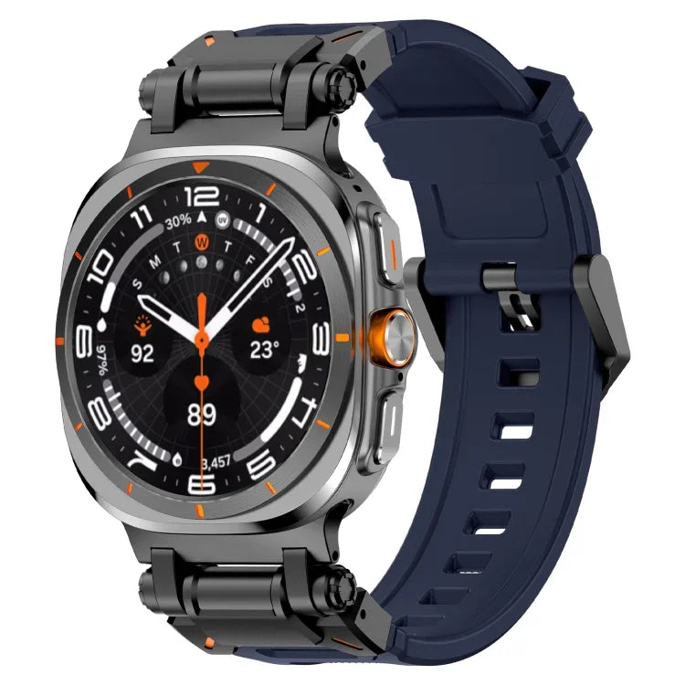 Pulseira de Relógio em Silicone com Conector Preto de Libertação Rápida, Para Samsung Galaxy Watch Ultra 47mm / Ultra 2025