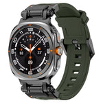 Pulseira de Relógio em Silicone com Conector Preto de Libertação Rápida, Para Samsung Galaxy Watch Ultra 47mm / Ultra 2025