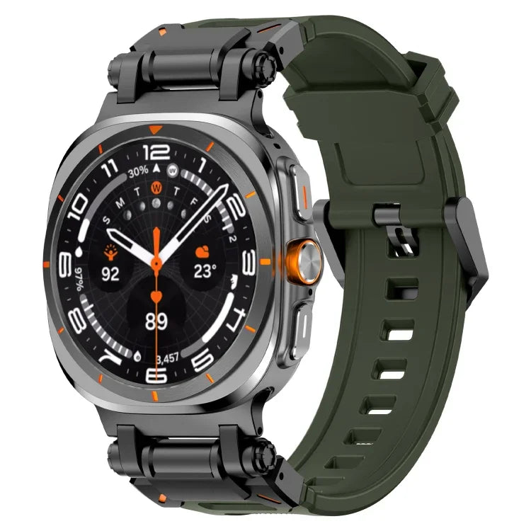 Pulseira de Relógio em Silicone com Conector Preto de Libertação Rápida, Para Samsung Galaxy Watch Ultra 47mm / Ultra 2025