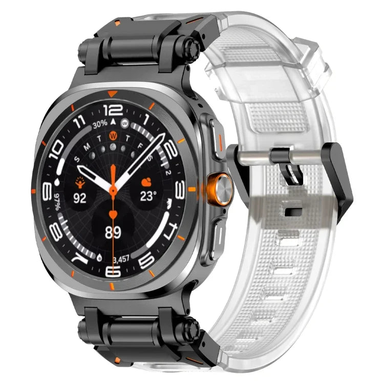 Pulseira de Relógio em Silicone com Conector Preto de Libertação Rápida, Para Samsung Galaxy Watch Ultra 47mm / Ultra 2025