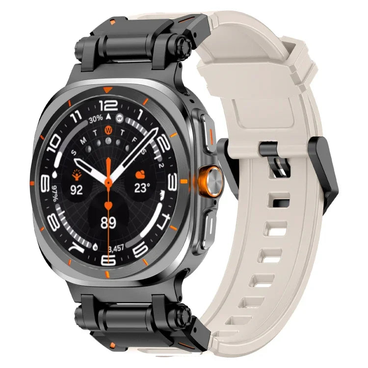 Pulseira de Relógio em Silicone com Conector Preto de Libertação Rápida, Para Samsung Galaxy Watch Ultra 47mm / Ultra 2025