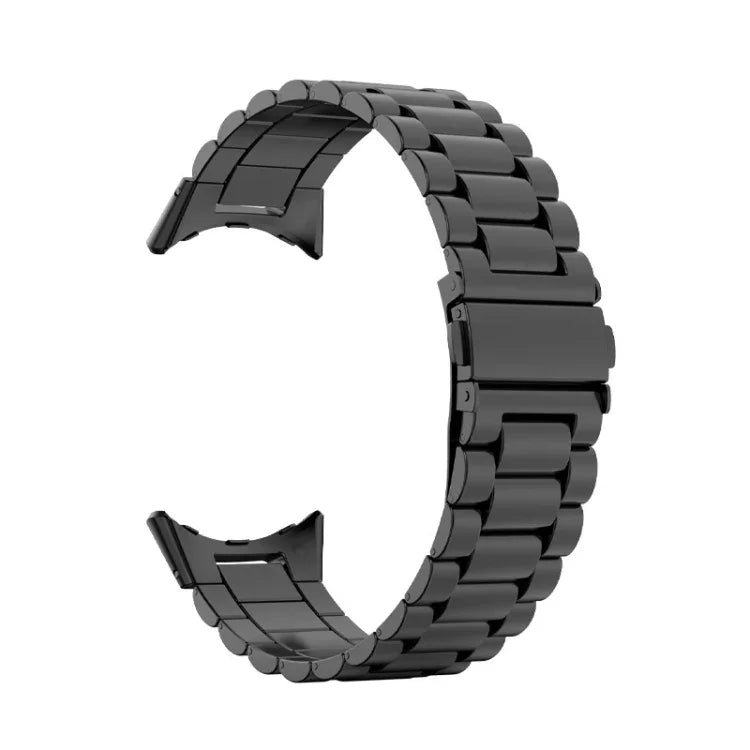 Pulseira Integrada com Fivela Dobradiça de Aço Inoxidável com Três Contas, Para Google Pixel Watch 4 / Watch 3 45mm