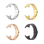 Pulseira Integrada com Fivela Dobradiça de Aço Inoxidável com Três Contas, Para Google Pixel Watch 4 / Watch 3 45mm