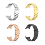 Pulseira Integrada com Fivela Dobradiça de Aço Inoxidável com Três Contas, Para Google Pixel Watch 4 / Watch 3 45mm