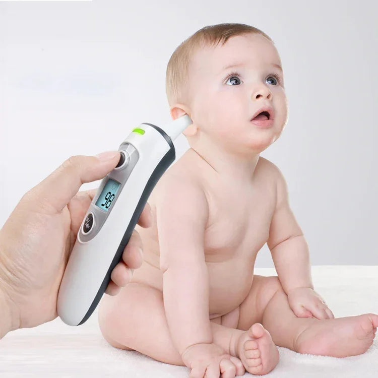 Termómetro Corporal RZ8810, Termómetro Auricular com Ecrã LED, Termómetro Digital Electrónico IR, Termómetro Médico Infravermelho para Bebés com Febre