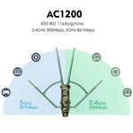 Extensor WiFi WAVLINK WN572HP3 com Antenas de Alto Ganho Poe AC1200 Banda Dupla, Ficha US, Ficha EU, Ficha UK, Ficha AU