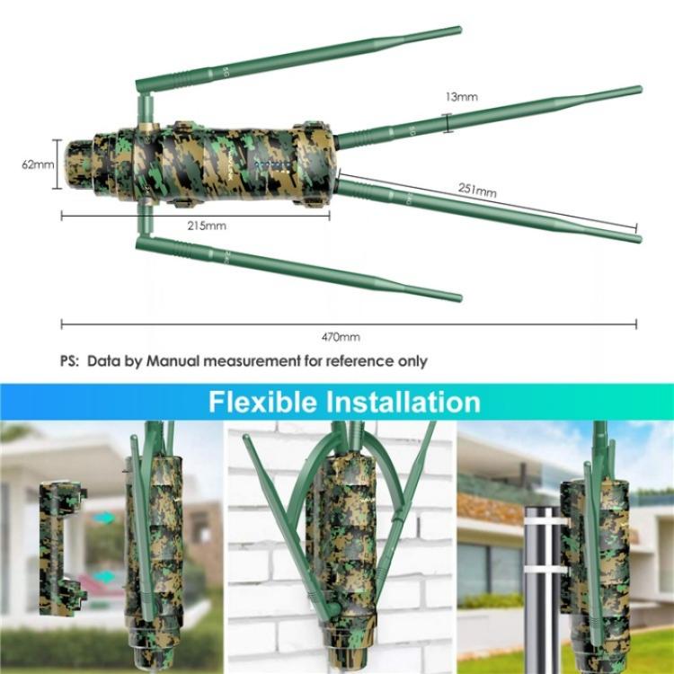 Extensor WiFi WAVLINK WN572HP3 com Antenas de Alto Ganho Poe AC1200 Banda Dupla, Ficha US, Ficha EU, Ficha UK, Ficha AU