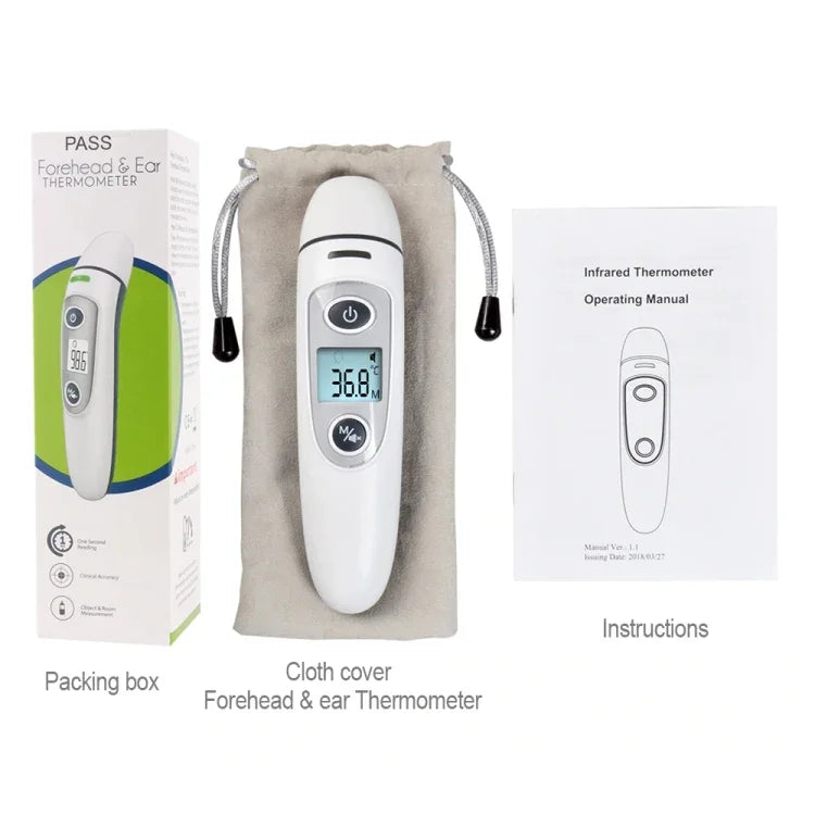 Termómetro Corporal RZ8810, Termómetro Auricular com Ecrã LED, Termómetro Digital Electrónico IR, Termómetro Médico Infravermelho para Bebés com Febre