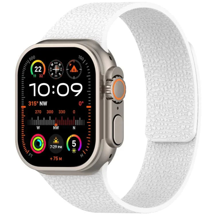 Pulseira de Relógio em Silicone Magnética com Textura de Litchi, Para Apple Watch 46mm / 49mm / 45mm / 44mm, Para Apple Watch 42mm / 41mm / 40mm / 38mm