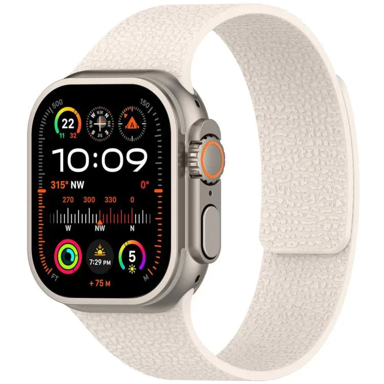 Pulseira de Relógio em Silicone Magnética com Textura de Litchi, Para Apple Watch 46mm / 49mm / 45mm / 44mm, Para Apple Watch 42mm / 41mm / 40mm / 38mm
