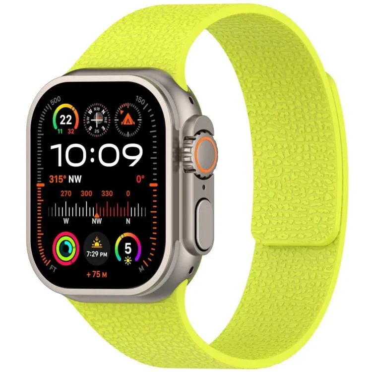 Pulseira de Relógio em Silicone Magnética com Textura de Litchi, Para Apple Watch 46mm / 49mm / 45mm / 44mm, Para Apple Watch 42mm / 41mm / 40mm / 38mm