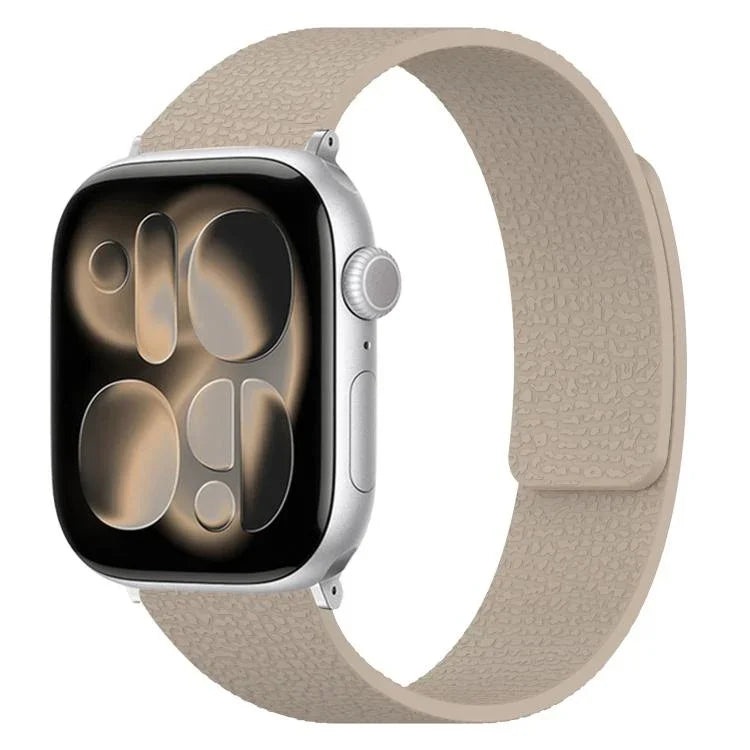 Pulseira de Relógio em Silicone Magnética com Textura de Litchi, Para Apple Watch 46mm / 49mm / 45mm / 44mm, Para Apple Watch 42mm / 41mm / 40mm / 38mm