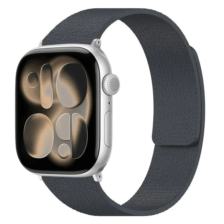 Pulseira de Relógio em Silicone Magnética com Textura de Litchi, Para Apple Watch 46mm / 49mm / 45mm / 44mm, Para Apple Watch 42mm / 41mm / 40mm / 38mm