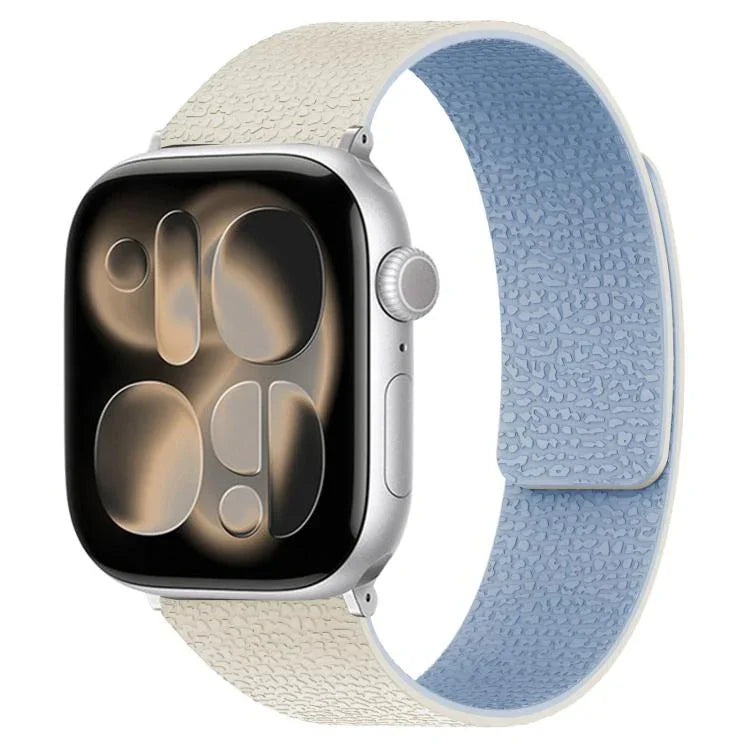 Pulseira de Relógio em Silicone Magnética com Textura de Litchi, Para Apple Watch 46mm / 49mm / 45mm / 44mm, Para Apple Watch 42mm / 41mm / 40mm / 38mm