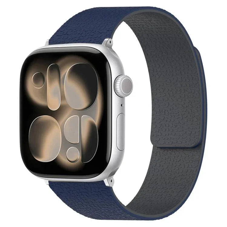 Pulseira de Relógio em Silicone Magnética com Textura de Litchi, Para Apple Watch 46mm / 49mm / 45mm / 44mm, Para Apple Watch 42mm / 41mm / 40mm / 38mm
