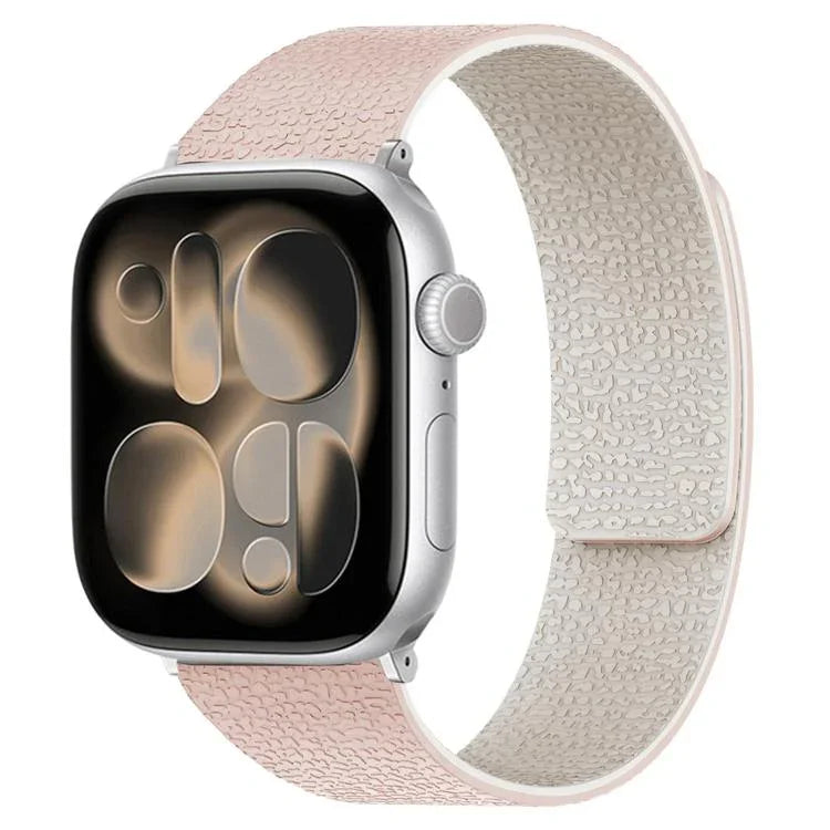 Pulseira de Relógio em Silicone Magnética com Textura de Litchi, Para Apple Watch 46mm / 49mm / 45mm / 44mm, Para Apple Watch 42mm / 41mm / 40mm / 38mm