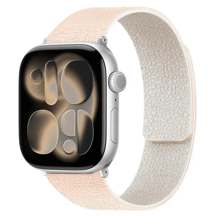 Pulseira de Relógio em Silicone Magnética com Textura de Litchi, Para Apple Watch 46mm / 49mm / 45mm / 44mm, Para Apple Watch 42mm / 41mm / 40mm / 38mm