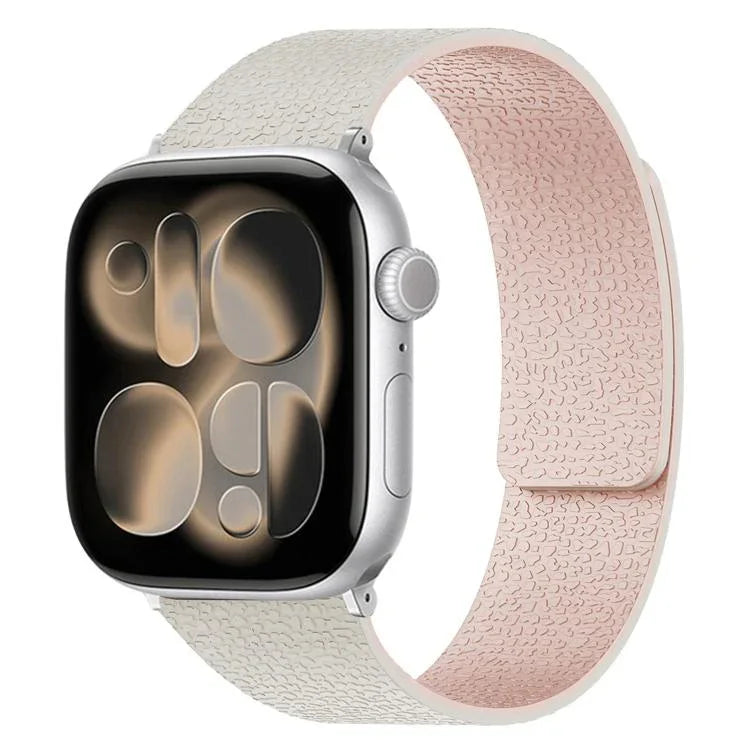 Pulseira de Relógio em Silicone Magnética com Textura de Litchi, Para Apple Watch 46mm / 49mm / 45mm / 44mm, Para Apple Watch 42mm / 41mm / 40mm / 38mm