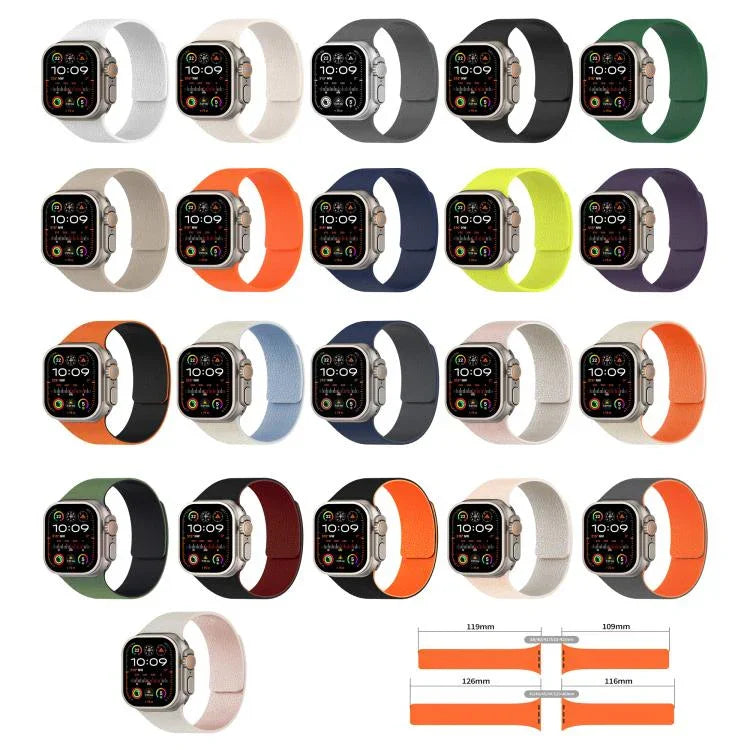 Pulseira de Relógio em Silicone Magnética com Textura de Litchi, Para Apple Watch 46mm / 49mm / 45mm / 44mm, Para Apple Watch 42mm / 41mm / 40mm / 38mm