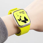 Pulseira de Relógio em Silicone Magnética com Textura de Litchi, Para Apple Watch 46mm / 49mm / 45mm / 44mm, Para Apple Watch 42mm / 41mm / 40mm / 38mm