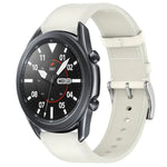 Correia de Relógio em Pele com Botão de Pressão 22mm, Para Samsung Galaxy Watch3 45mm