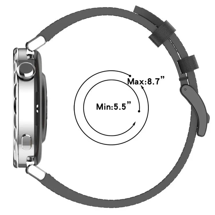 Correia de Relógio em Pele com Botão de Pressão 22mm, Para Samsung Galaxy Watch3 45mm