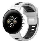 Correia de Relógio em Silicone com Fivela Reversa de Duas Cores, Para Google Pixel Watch 4 / Watch 3 45mm