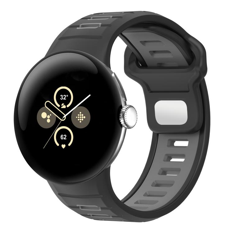 Correia de Relógio em Silicone com Fivela Reversa de Duas Cores, Para Google Pixel Watch 4 / Watch 3 45mm