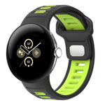 Correia de Relógio em Silicone com Fivela Reversa de Duas Cores, Para Google Pixel Watch 4 / Watch 3 45mm
