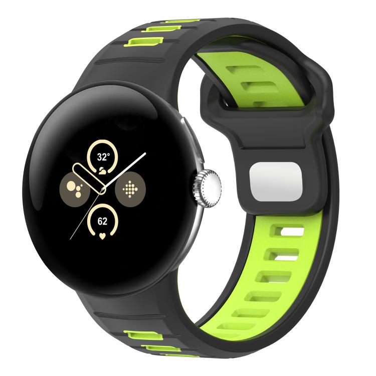Correia de Relógio em Silicone com Fivela Reversa de Duas Cores, Para Google Pixel Watch 4 / Watch 3 45mm