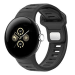 Correia de Relógio em Silicone com Fivela Reversa de Duas Cores, Para Google Pixel Watch 4 / Watch 3 45mm