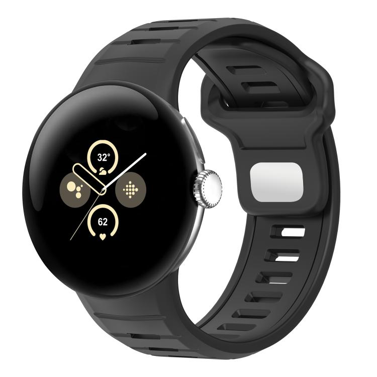 Correia de Relógio em Silicone com Fivela Reversa de Duas Cores, Para Google Pixel Watch 4 / Watch 3 45mm