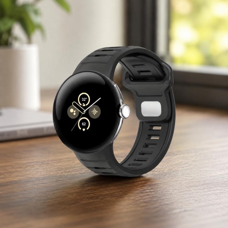 Correia de Relógio em Silicone com Fivela Reversa de Duas Cores, Para Google Pixel Watch 4 / Watch 3 45mm